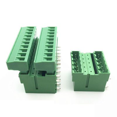 Schraubklemme-Klemmenblock-Stecker 5.08mm Neigungs-doppelte Reihe PWBs steckbarer + Winkel Pin Header