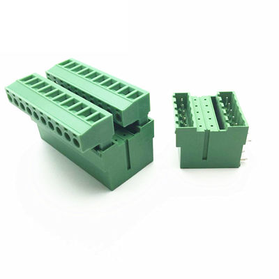 Schraubklemme-Klemmenblock-Stecker 5.08mm Neigungs-doppelte Reihe PWBs steckbarer + Winkel Pin Header