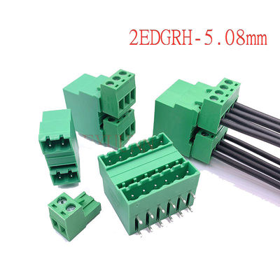 Schraubklemme-Klemmenblock-Stecker 5.08mm Neigungs-doppelte Reihe PWBs steckbarer + Winkel Pin Header
