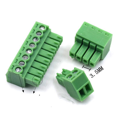 verstopfen steckbare Schraubklemme-Klemmenblöcke 3.5mm Neigung PWBs + rechtwinkliger oder gerader Sockel