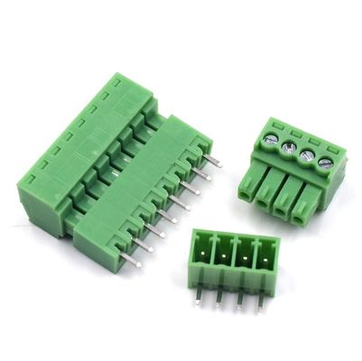 verstopfen steckbare Schraubklemme-Klemmenblöcke 3.5mm Neigung PWBs + rechtwinkliger oder gerader Sockel