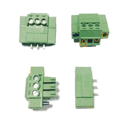 3.81mm Neigung PWB-Schraubklemme-Klemmenblöcke verstopfen + gestreckter Winkel Pin Header mit Flansch