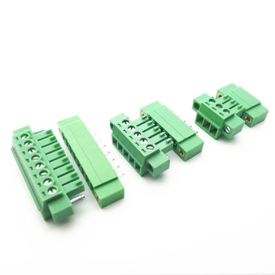 3.81mm Neigung PWB-Schraubklemme-Klemmenblöcke verstopfen + gestreckter Winkel Pin Header mit Flansch