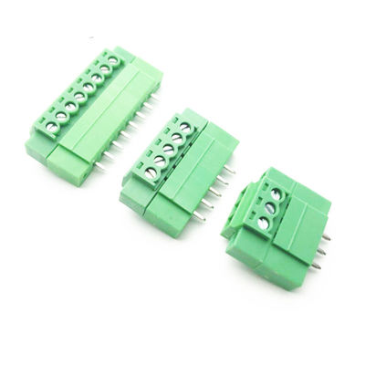3.81mm Neigung PWB-Schraubklemme-Klemmenblöcke verstopfen + gestreckter Winkel Pin Header mit Flansch