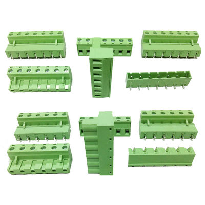 verstopfen steckbare Einsteckschraubklemme-Klemmenblöcke 7.62mm Neigungs-15Amp + Titel