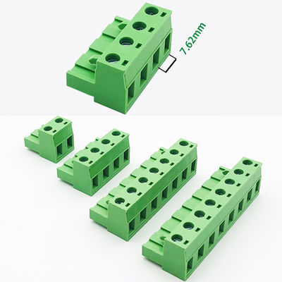verstopfen steckbare Einsteckschraubklemme-Klemmenblöcke 7.62mm Neigungs-15Amp + Titel