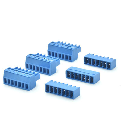 Schraubklemme-Klemmenblock-Stecker + Pin Header Blue Color 3.81mm oder 3.50mm Neigung PWBs steckbarer