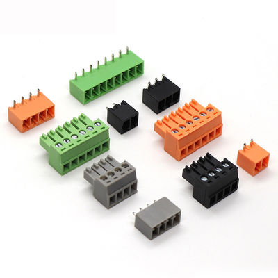 Schraubklemme-Klemmenblock-Stecker + Pin Header Blue Color 3.81mm oder 3.50mm Neigung PWBs steckbarer