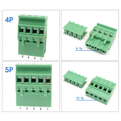 5.08mm Neigung PWB-Schraubklemme-Klemmenblöcke verstopfen gerades Pin Header Horizontal Wiring Entry
