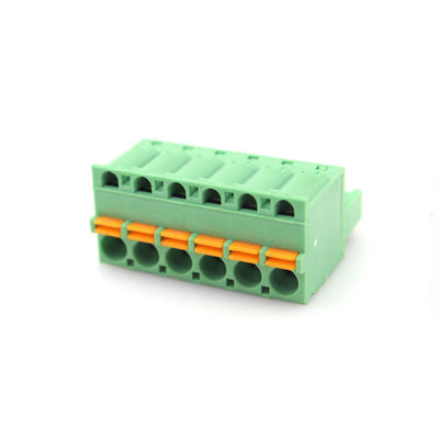 5.08mm Neigung verstopfen Einsteck-Screwless-Verteiler horizontalen verdrahtenden Eintritt