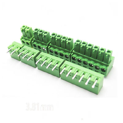 3.81mm Neigung PWB-verstopfen Einsteckschraubklemme-Klemmenblöcke + rechtwinkliges Pin Header