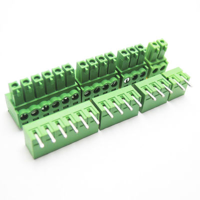 3.81mm Neigung PWB-verstopfen Einsteckschraubklemme-Klemmenblöcke + rechtwinkliges Pin Header