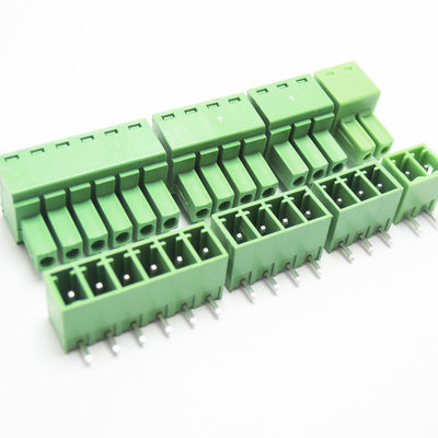 3.81mm Neigung PWB-verstopfen Einsteckschraubklemme-Klemmenblöcke + rechtwinkliges Pin Header