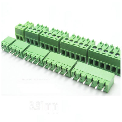 3.81mm Neigung PWB-verstopfen Einsteckschraubklemme-Klemmenblöcke + gerades Pin Header