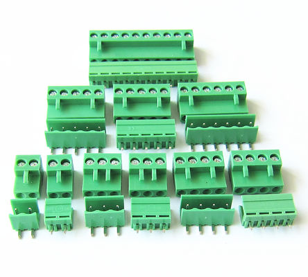 Schraubklemme-Klemmenblock-Stecker 3.96mm Neigung PWBs steckbarer + Pin Header Socket Green HT3.96