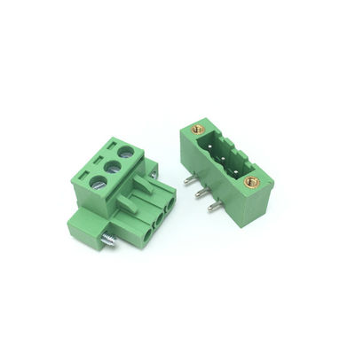5.08mm Neigung PWB-verstopfen Einsteckschraubklemme-Klemmenblöcke gerades Pin Header mit Flansch