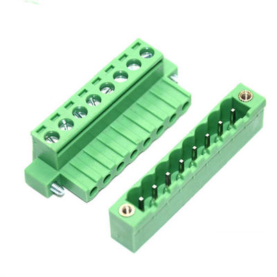 5.08mm Neigung PWB-verstopfen Einsteckschraubklemme-Klemmenblöcke gerades Pin Header mit Flansch
