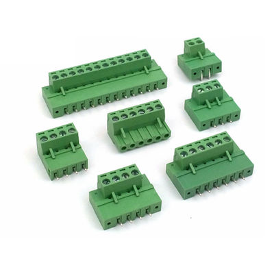 5.08mm Neigung PWB-verstopfen Einsteckschraubklemme-Klemmenblöcke rechtwinkliges Pin Header mit Flansch