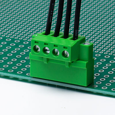 5.08mm Neigung PWB-verstopfen Einsteckschraubklemme-Klemmenblöcke rechtwinkliges Pin Header mit Flansch
