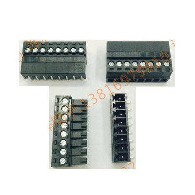 verstopfen steckbare Schraubklemme-Klemmenblöcke 3.81mm Neigung PWBs + rechtwinkliges Pin Header Black