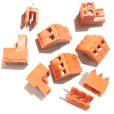 Orange 5.08mm Abstandschraubklemme-Klemmenblock-Stecker + Pin Header Socket pWBs steckbarer