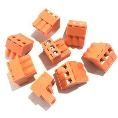 Orange 5.08mm Abstandschraubklemme-Klemmenblock-Stecker + Pin Header Socket pWBs steckbarer