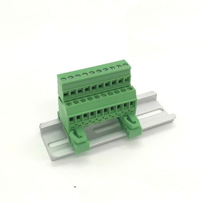 5.08mm/0,2&quot; Neigungs-steckbare Schraubklemme-Klemmenblock-Lärm-Schiene, die 300V 10A anbringt