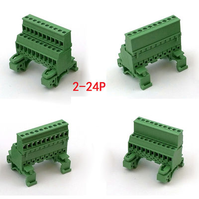 5.08mm/0,2&quot; Neigungs-steckbare Schraubklemme-Klemmenblock-Lärm-Schiene, die 300V 10A anbringt