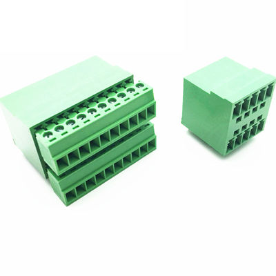 3.81mm Pitch Doppelreihe-PCB-Anschlüsse Steckschrauben-Terminalblöcke Stecker + Winkel-Pin-Kopf