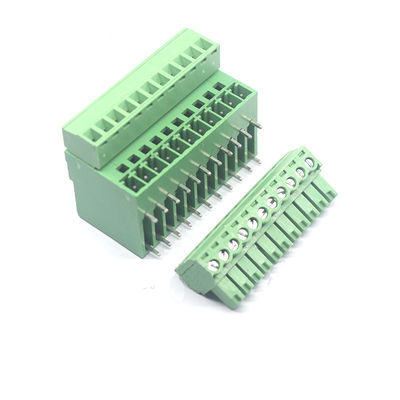 3.81mm Pitch Doppelreihe-PCB-Anschlüsse Steckschrauben-Terminalblöcke Stecker + Winkel-Pin-Kopf
