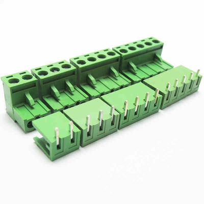 5.08mm Pitch PCB Plug-in Screw Terminal Blöcke Plug + Rechteck Pin Header mit gedruckten Marker Service