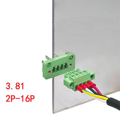 5,08 Millimeter Neigung Zufuhr durch Flansch-Schraubklemme-Klemmenblock-Platten-Berg