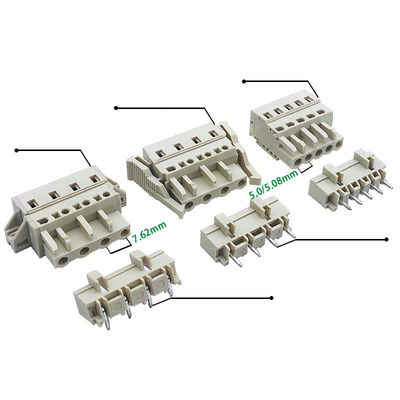 5.00mm/5.08mm Neigungs-Ersatz Screwless-Frühlings-Klammern-Verteiler