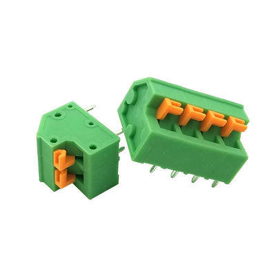 5.08mm 0,2&quot; Neigung Screwless-Frühlings-Klammer PWB-Verteiler Jointable-Grün