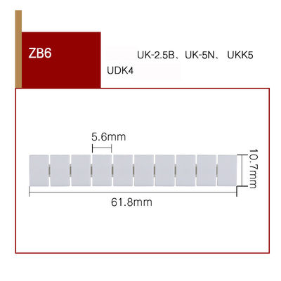 Lärm-Schienen-Verteiler-leerer Hersteller ZB6 UK2.5B UK5N streift orange Weiß ab