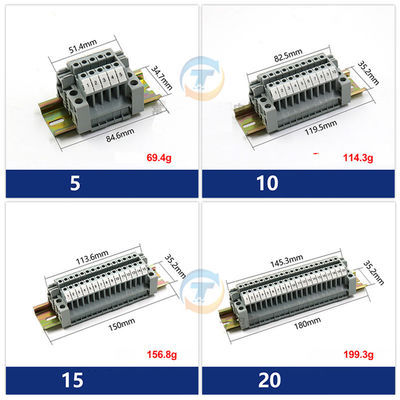 UK2.5B-Schraubklemme-Klemmenblock-Ausrüstung UK2.5N modularer LÄRM Schienenstreifen 32A 690V