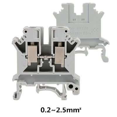 UK2.5B-Schraubklemme-Klemmenblock-Ausrüstung UK2.5N modularer LÄRM Schienenstreifen 32A 690V