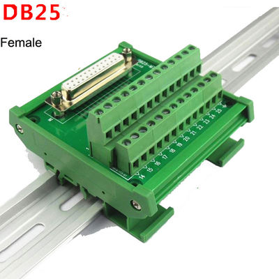 DB25 einzelne Pin Terminal Block Breakout Board-Hutschiene der Endverbinder-D der Subventions-25