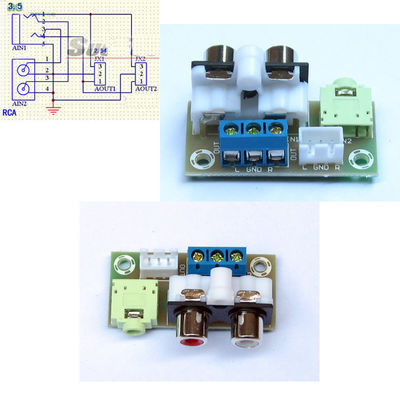 Des Vorverstärker-NE5532 ausbruch-Brett 12-18V Tone Board-Verstärker-der Ausrüstungs-3.5mm RCA Terminaldc