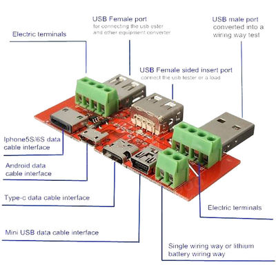 Art-c Schnittstellenanpassungs-Konverter-Batterie-Prüfvorrichtungs-Ausbruch-Brett Mini Micros USB