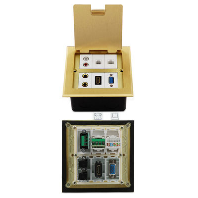 Audio-HDMI rieb Multimedia-Kombinations-Messingboden VGAs Sockel-Ausgang-Kasten wasserdicht