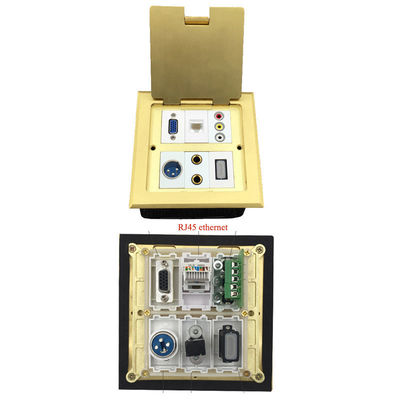 Audio-HDMI rieb Multimedia-Kombinations-Messingboden VGAs Sockel-Ausgang-Kasten wasserdicht