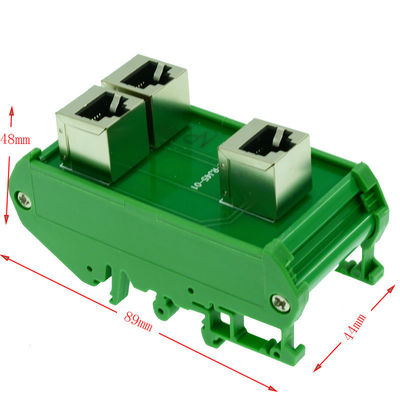 Buchsen-Erweiterungs-Kabelverbinder-Teiler Buss-Brett-Lärm-Schiene RJ45 8P8C
