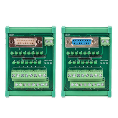 Verbindungsstück-Verteiler-Ausbruch-Brett-Hutschiene Pin Single Ends DB15 d-Subventions-15 führte Indikator