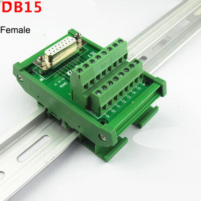 DB15 einzelne Pin Terminal Block Breakout Board-Hutschiene der Endverbinder-D der Subventions-15