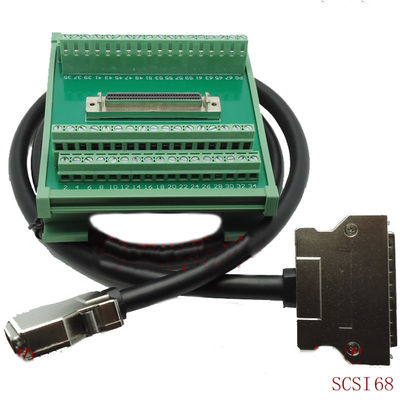 Hutschiene SCSIs 68 Pin Connector, die Verteiler-Adapter mit 1 Meter Kabel anbringt