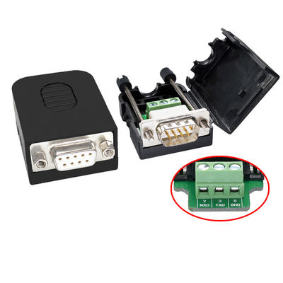 D Sub DB9 (2 3 5) RS232 Serienanschlussanschlüsse zu 3-Pin-Terminalblöcken Adapter