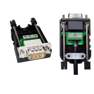 D Sub DB9 (2 3 5) RS232 Serienanschlussanschlüsse zu 3-Pin-Terminalblöcken Adapter