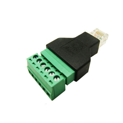 Verbindungsstück-modulare Stecker RJ12 6P6C bis 6 Pin Screw Terminal Blocks Adapter