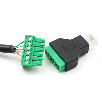 Verbindungsstück-modulare Stecker RJ12 6P6C bis 6 Pin Screw Terminal Blocks Adapter